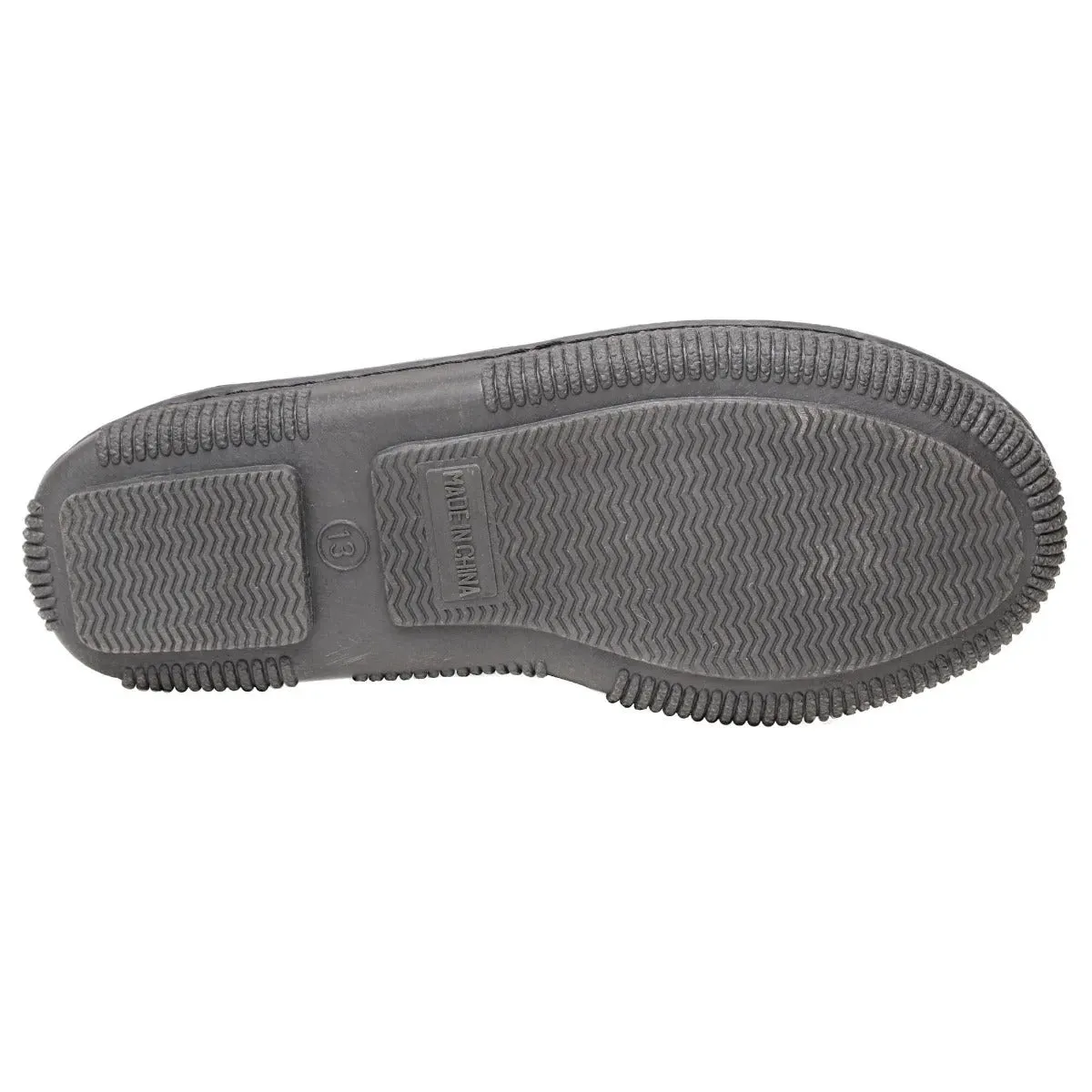 Minnetonka Pile Lined Hardsole Suede (Charcoal) - Children's Slipper