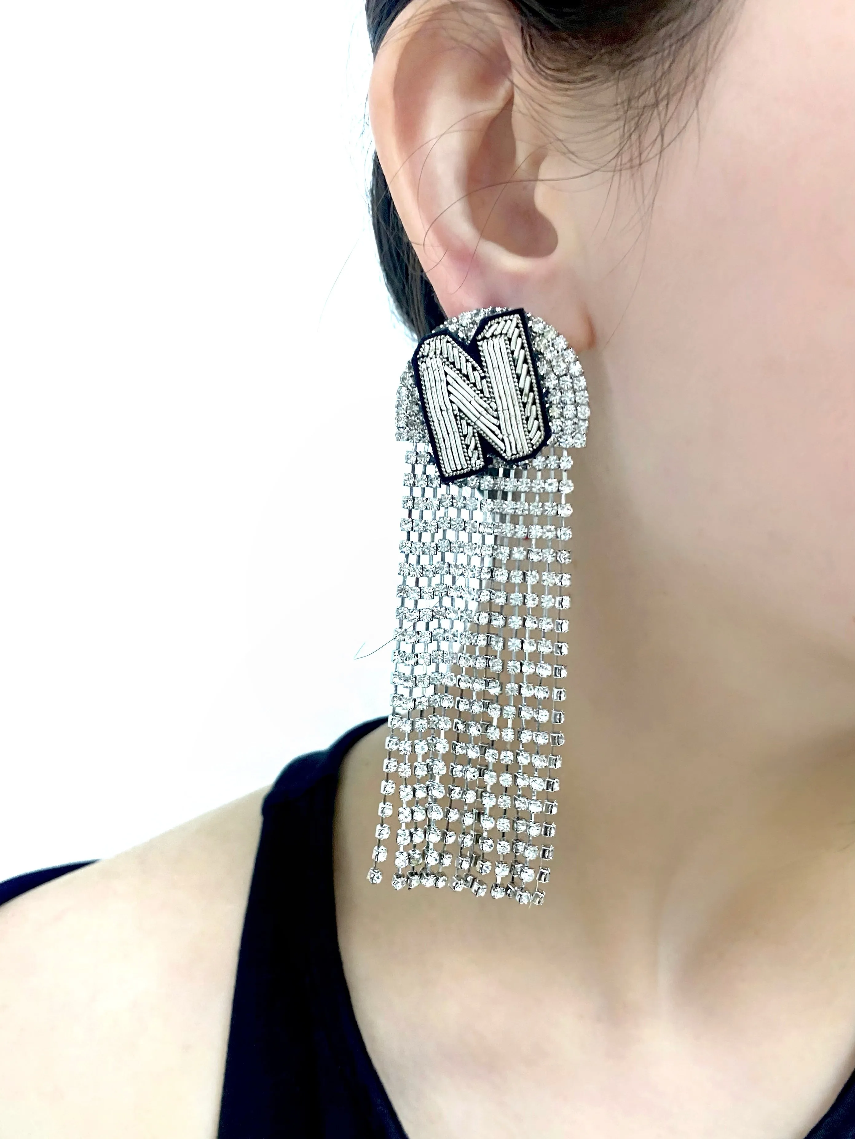 ''NO"  FRINGE DROP EARRINGS