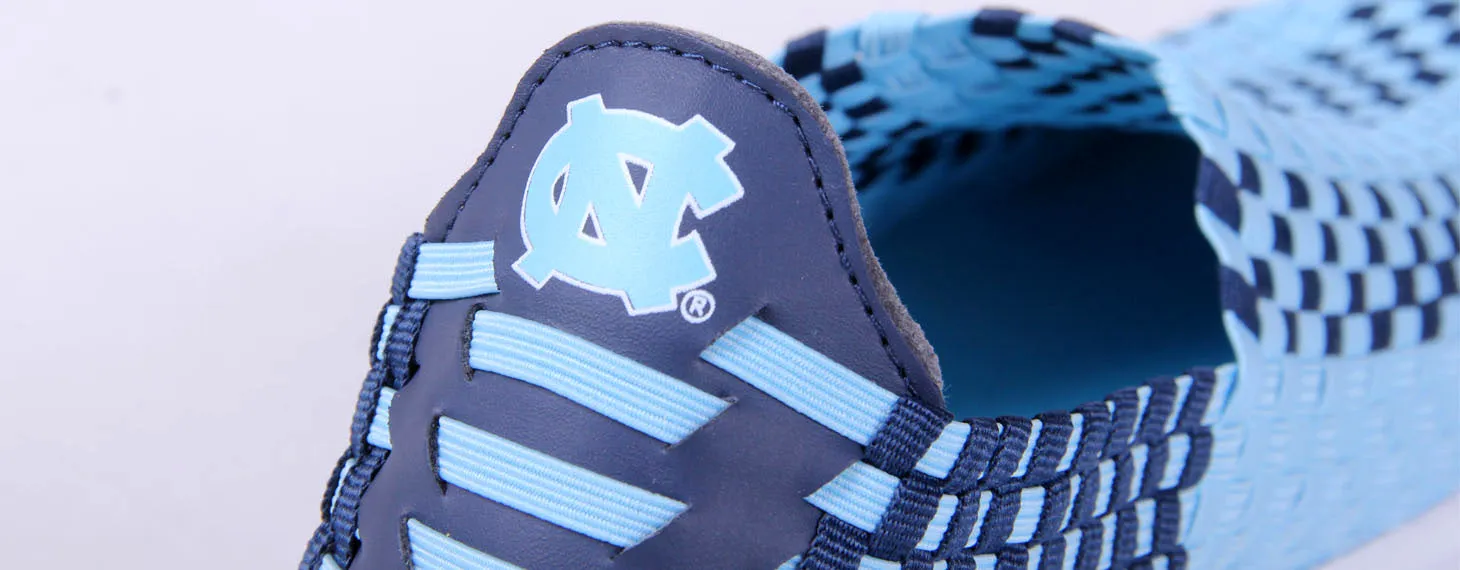 North Carolina Tar Heels Woven Colors Comfy Slip On Shoes