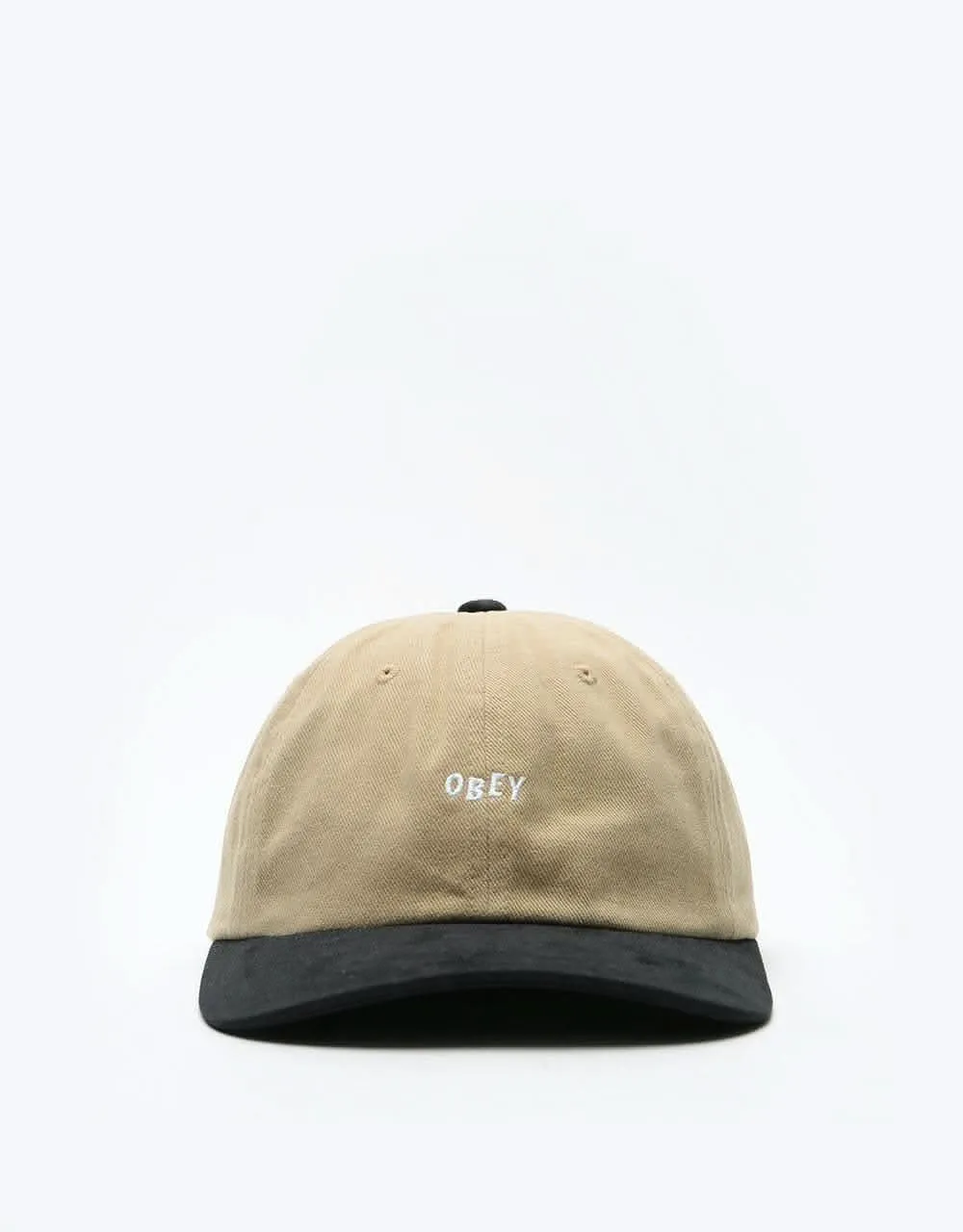 Obey 90's Jumble 6 Panel Cap - Khaki/Black