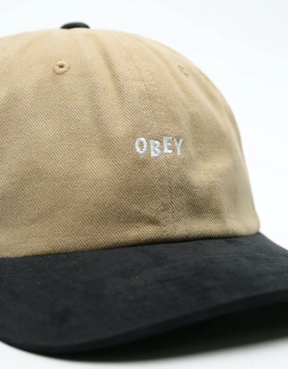 Obey 90's Jumble 6 Panel Cap - Khaki/Black