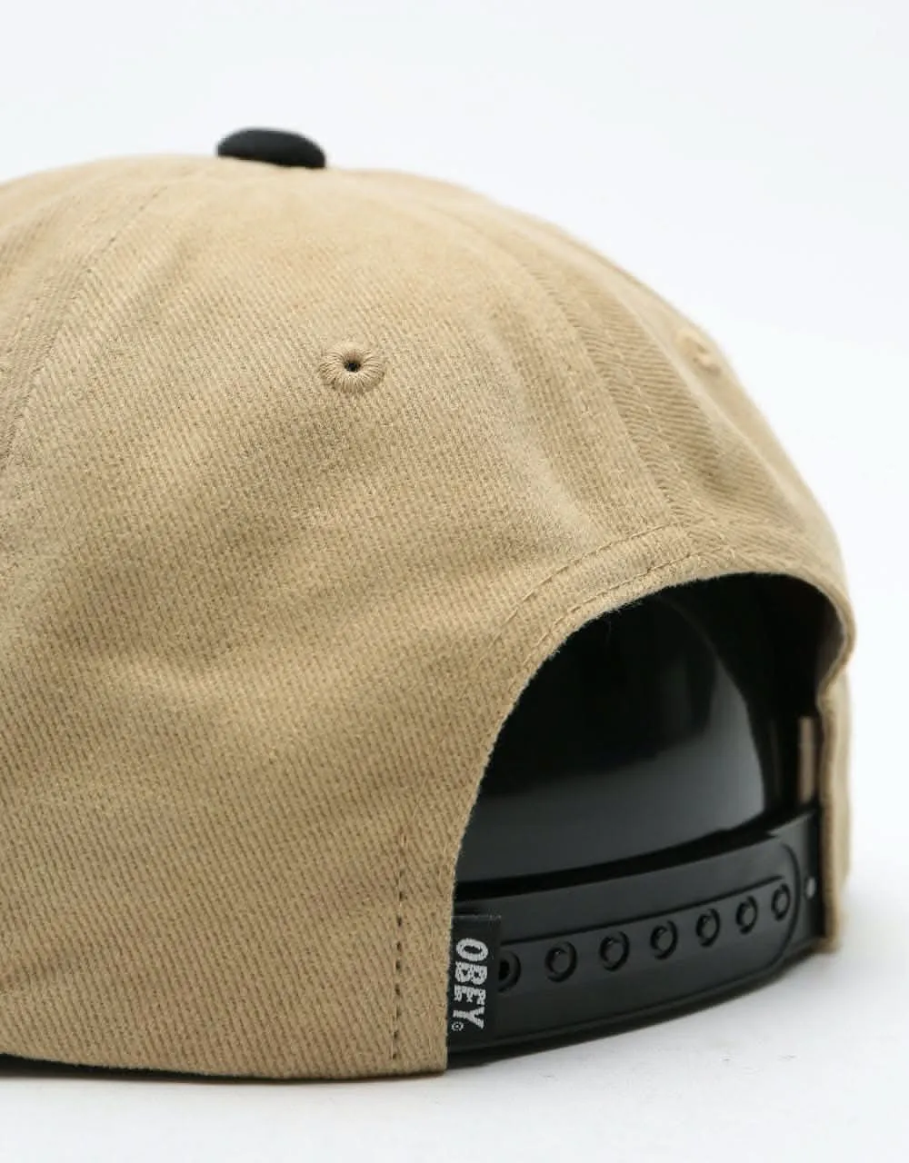 Obey 90's Jumble 6 Panel Cap - Khaki/Black