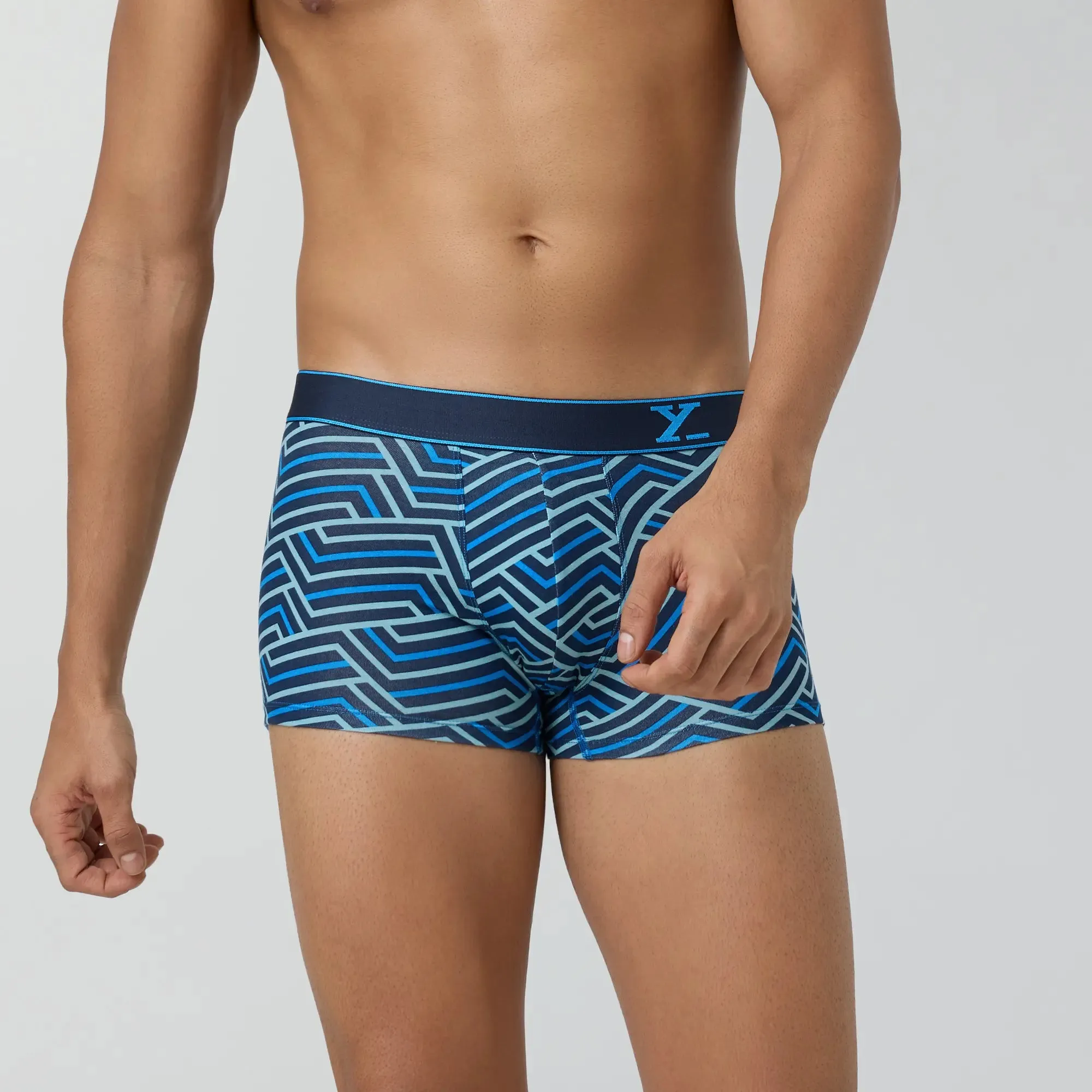 Parallax Cotton Trunks Blue Stripes