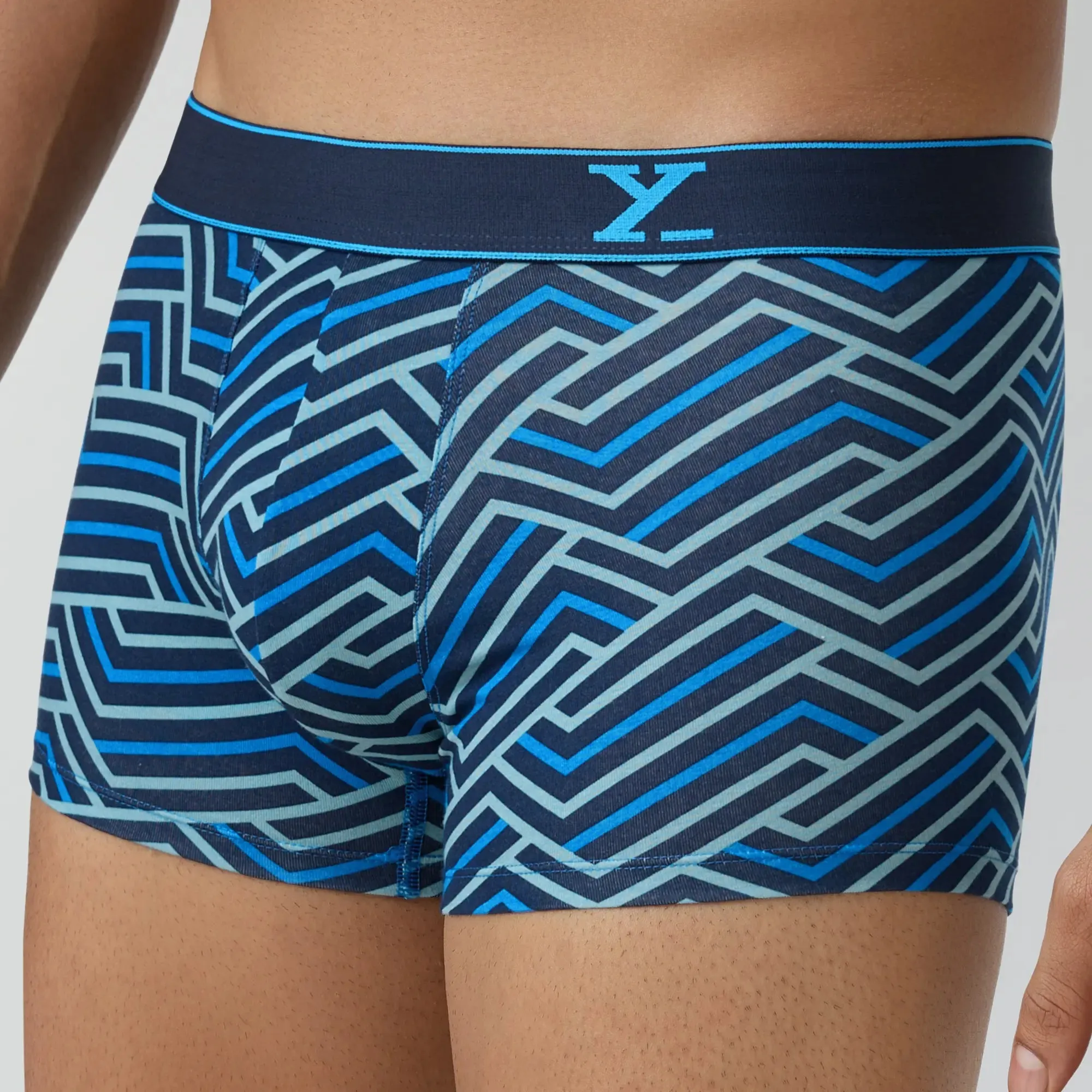 Parallax Cotton Trunks Blue Stripes