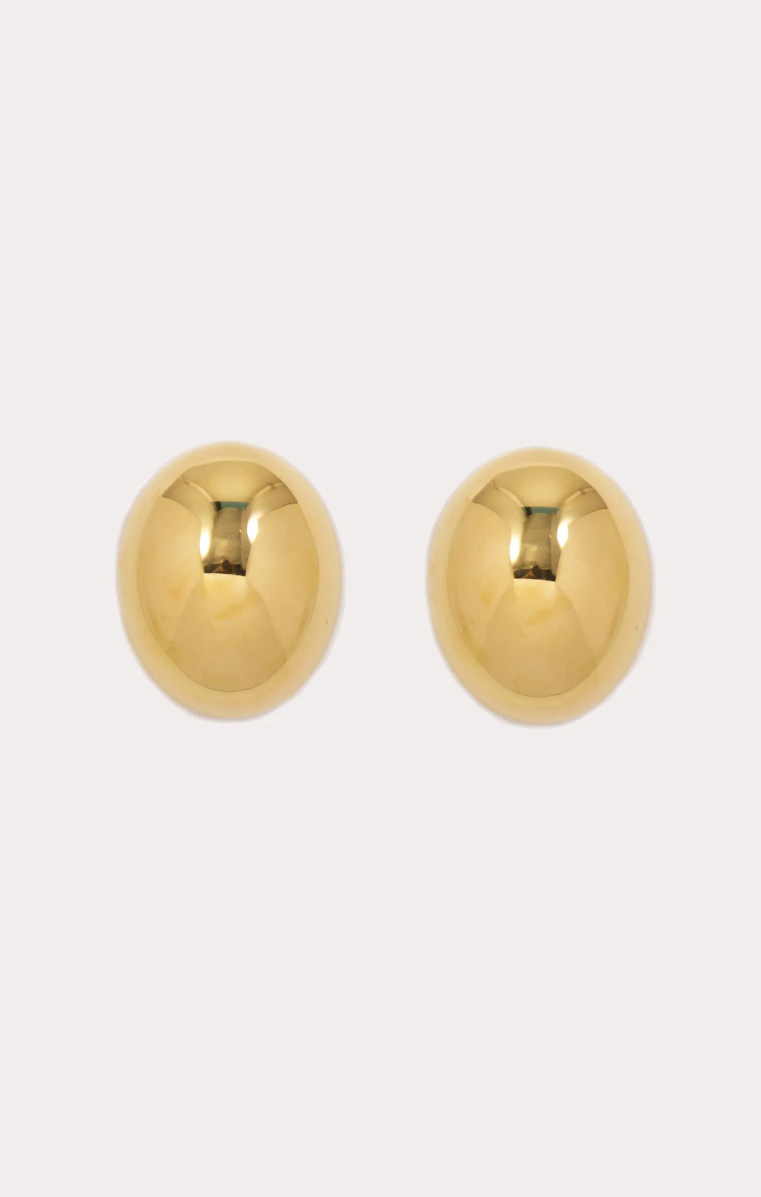 Petit Moments Oval Stud Earrings ~ Gold