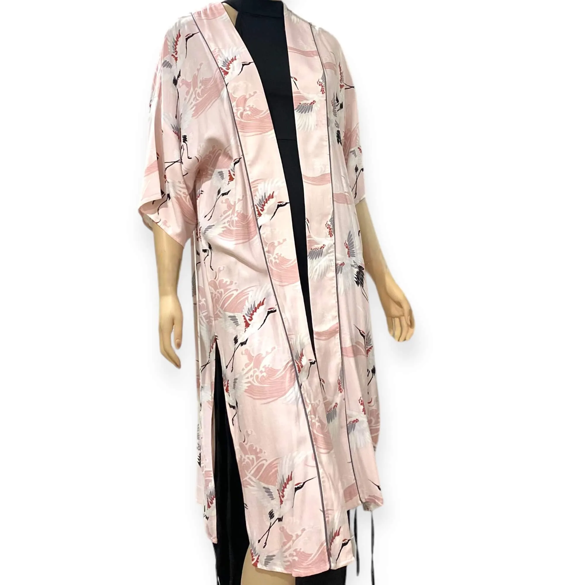 Pink Paradise Long Kimono Cardigan