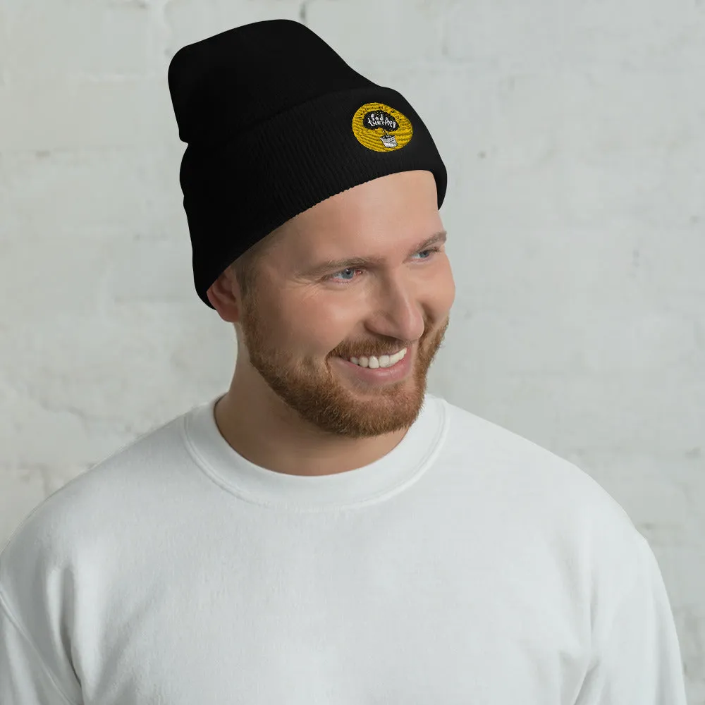 Pod Therapy Cuffed Beanie - Gold Logo