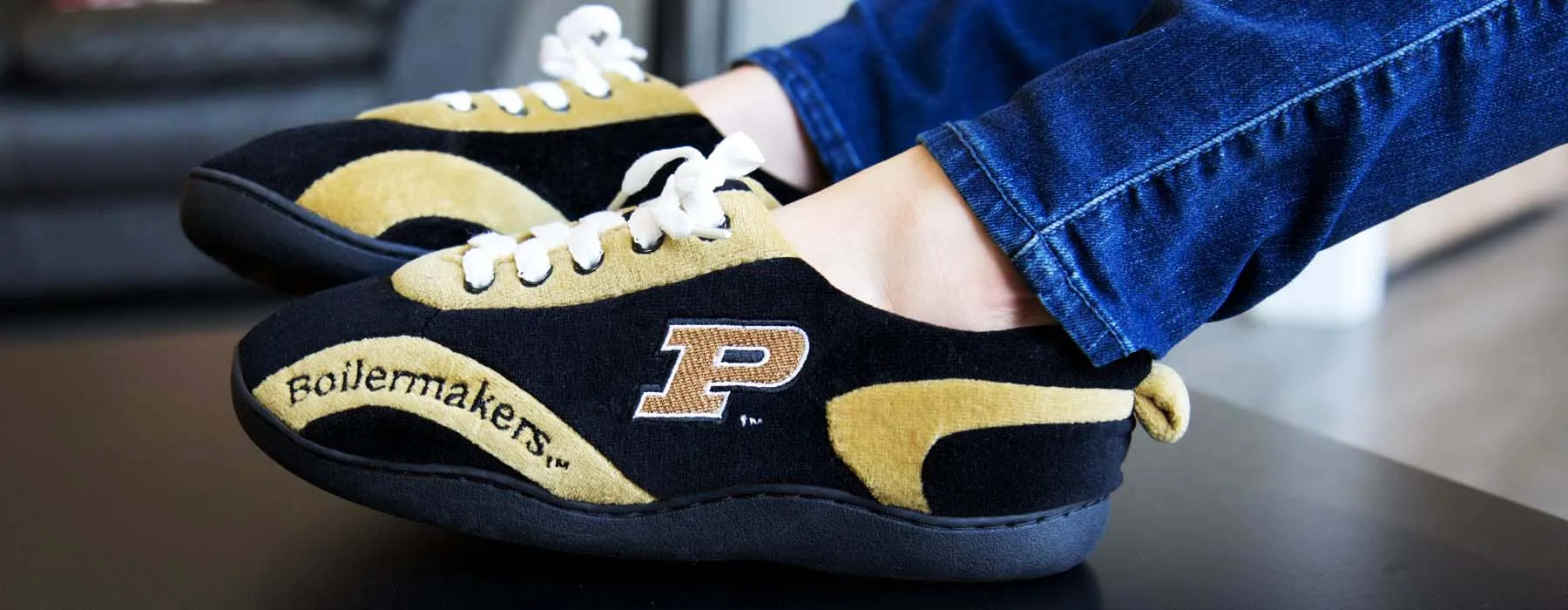 Purdue Boilermakers All Around Rubber Soled Slippers