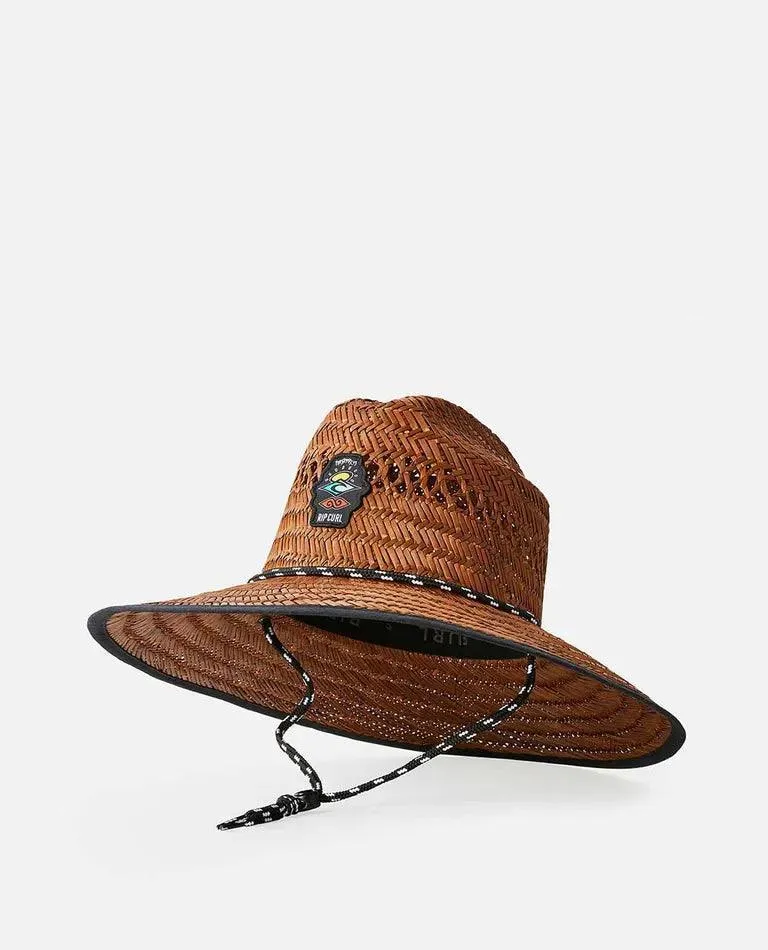 Rip Curl Logo Straw Hat Brown