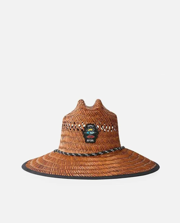 Rip Curl Logo Straw Hat Brown