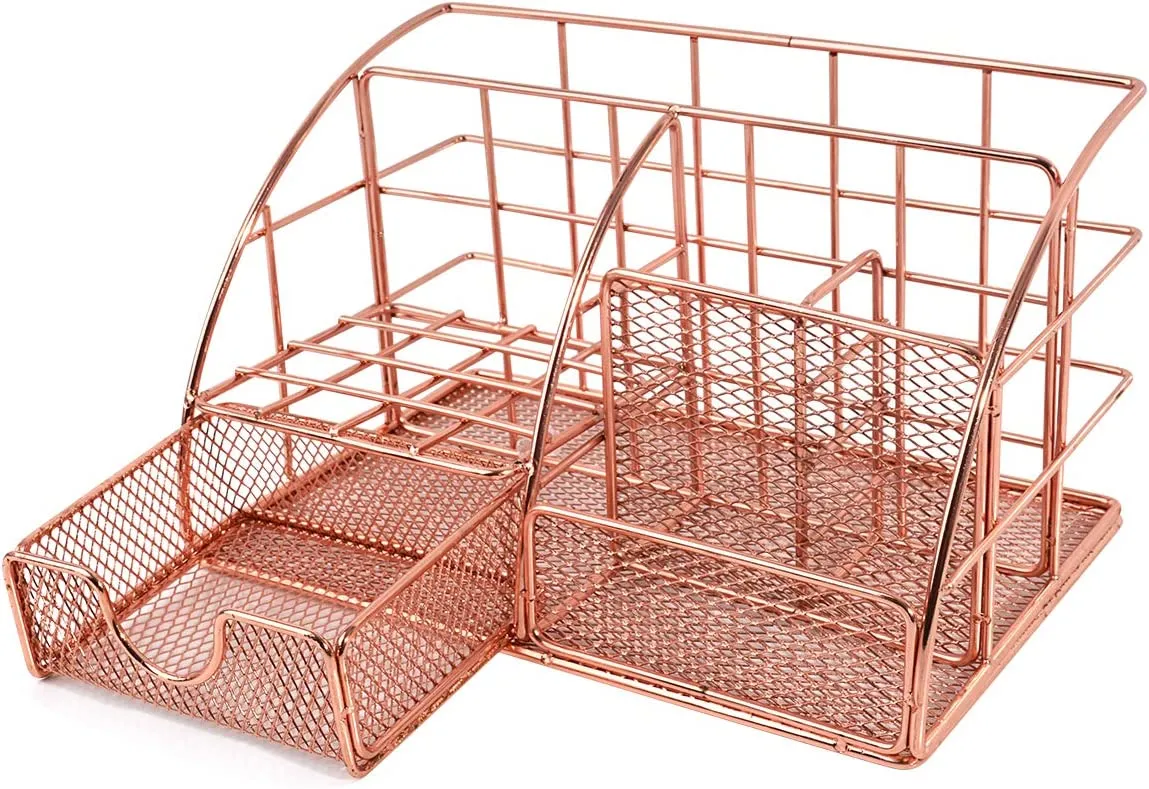 Rose Gold Desk Organizer