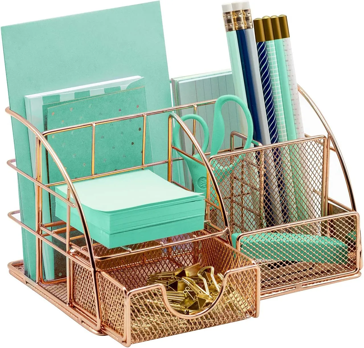 Rose Gold Desk Organizer