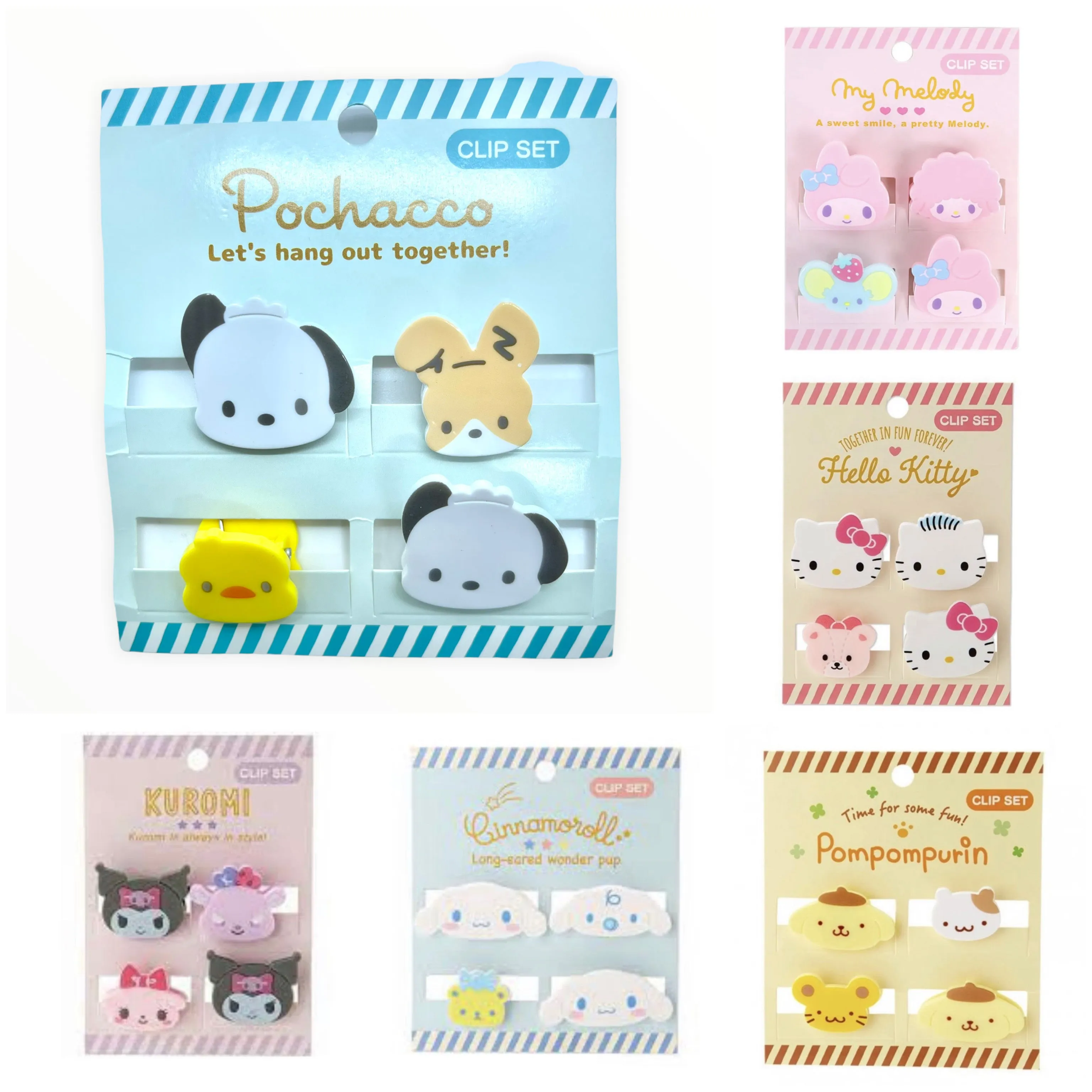 Sanrio Character Mini Face Clips