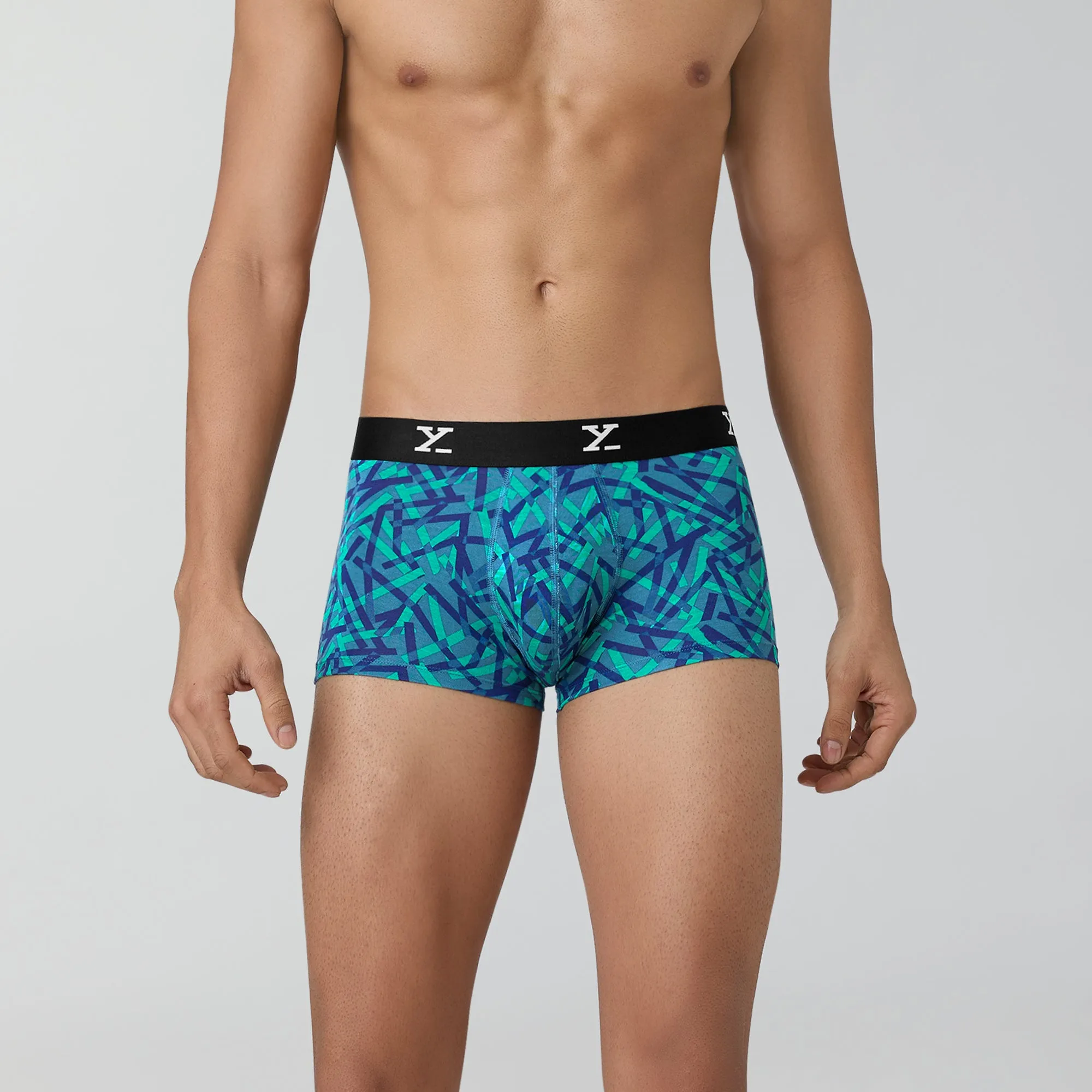 Shuffle Modal Trunks Aqua Strokes