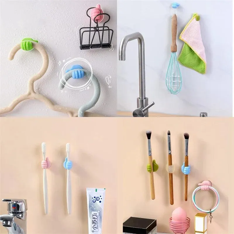 Silicone Wall Hook Cable Organizer: Multipurpose Hanger Clips for Home & Office