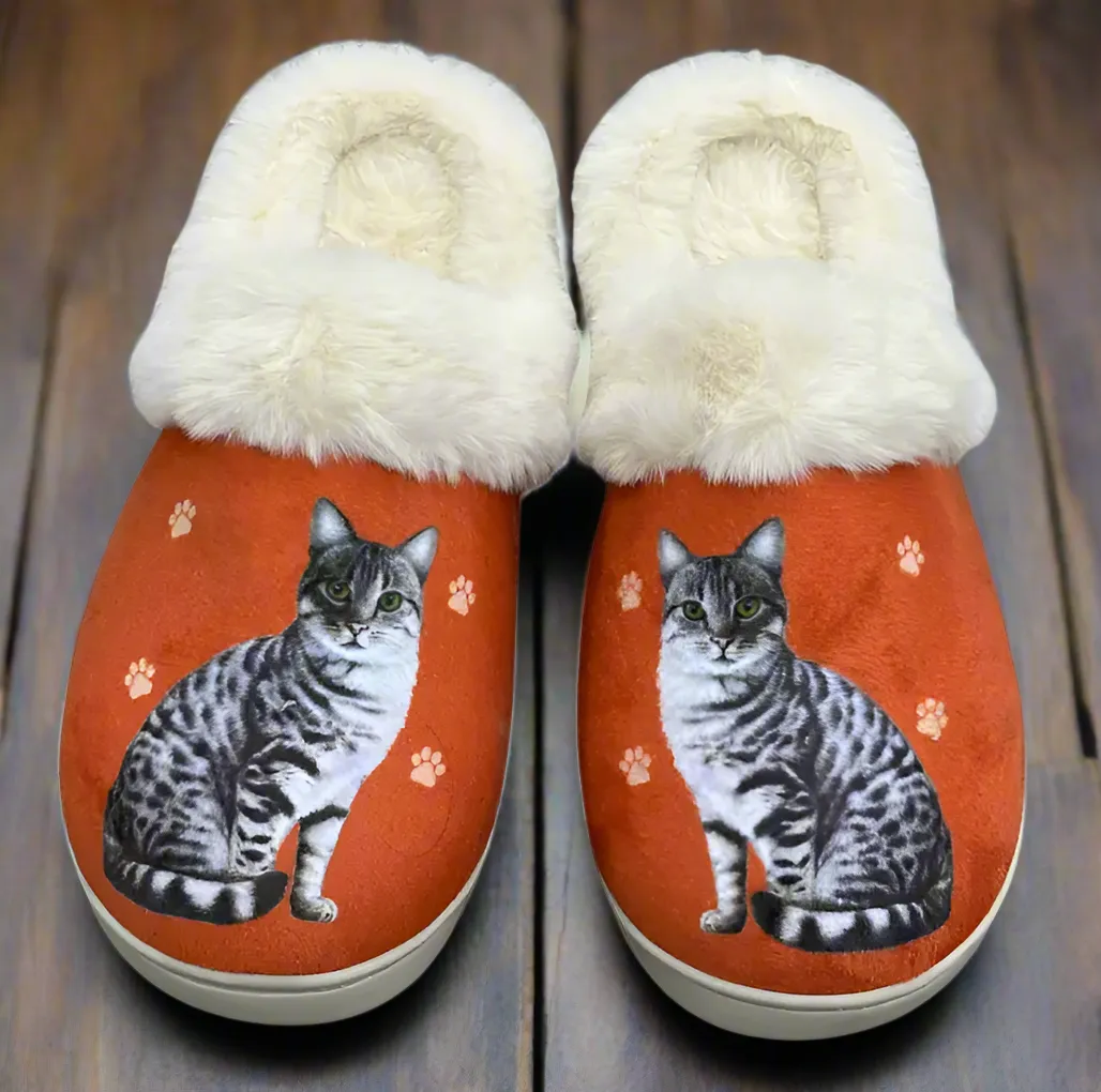 Silver Tabby Snuggs Slippers