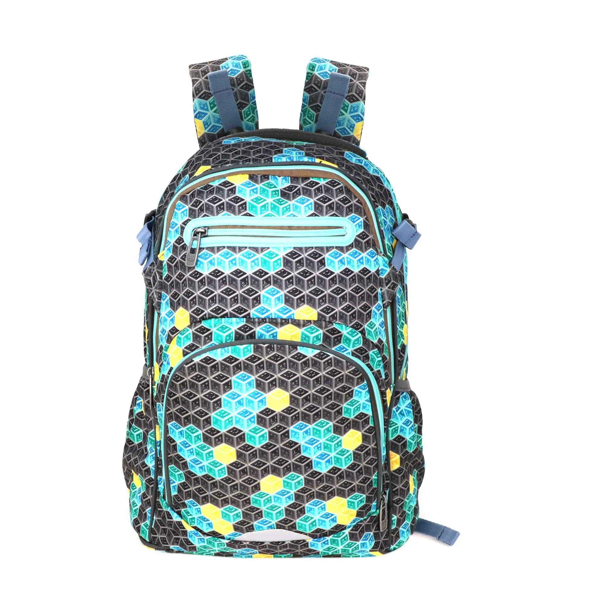 Smily Kiddos Teen backpack Black & Future Green