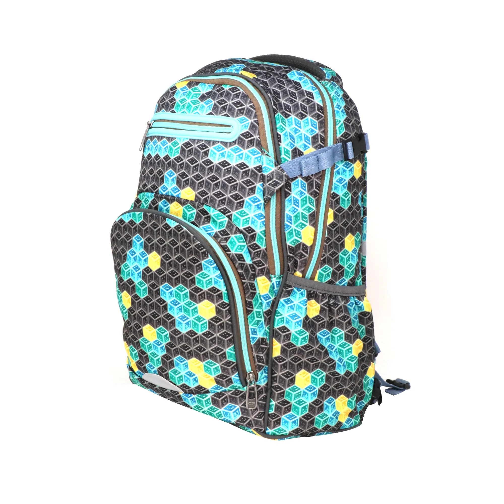 Smily Kiddos Teen backpack Black & Future Green