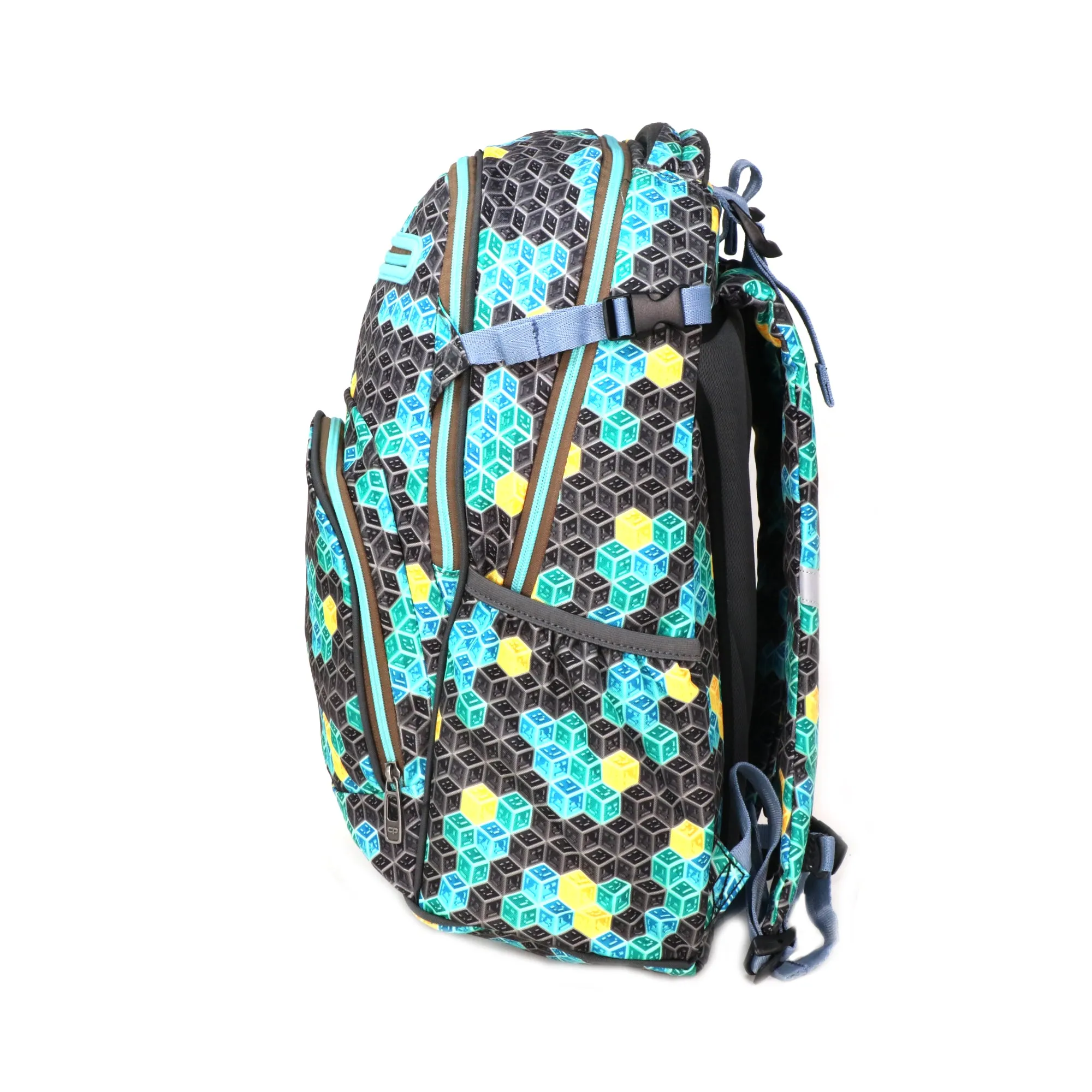 Smily Kiddos Teen backpack Black & Future Green