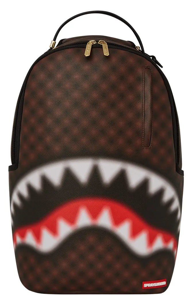 Sprayground Shark in Paris Blur Effect In Brown Check