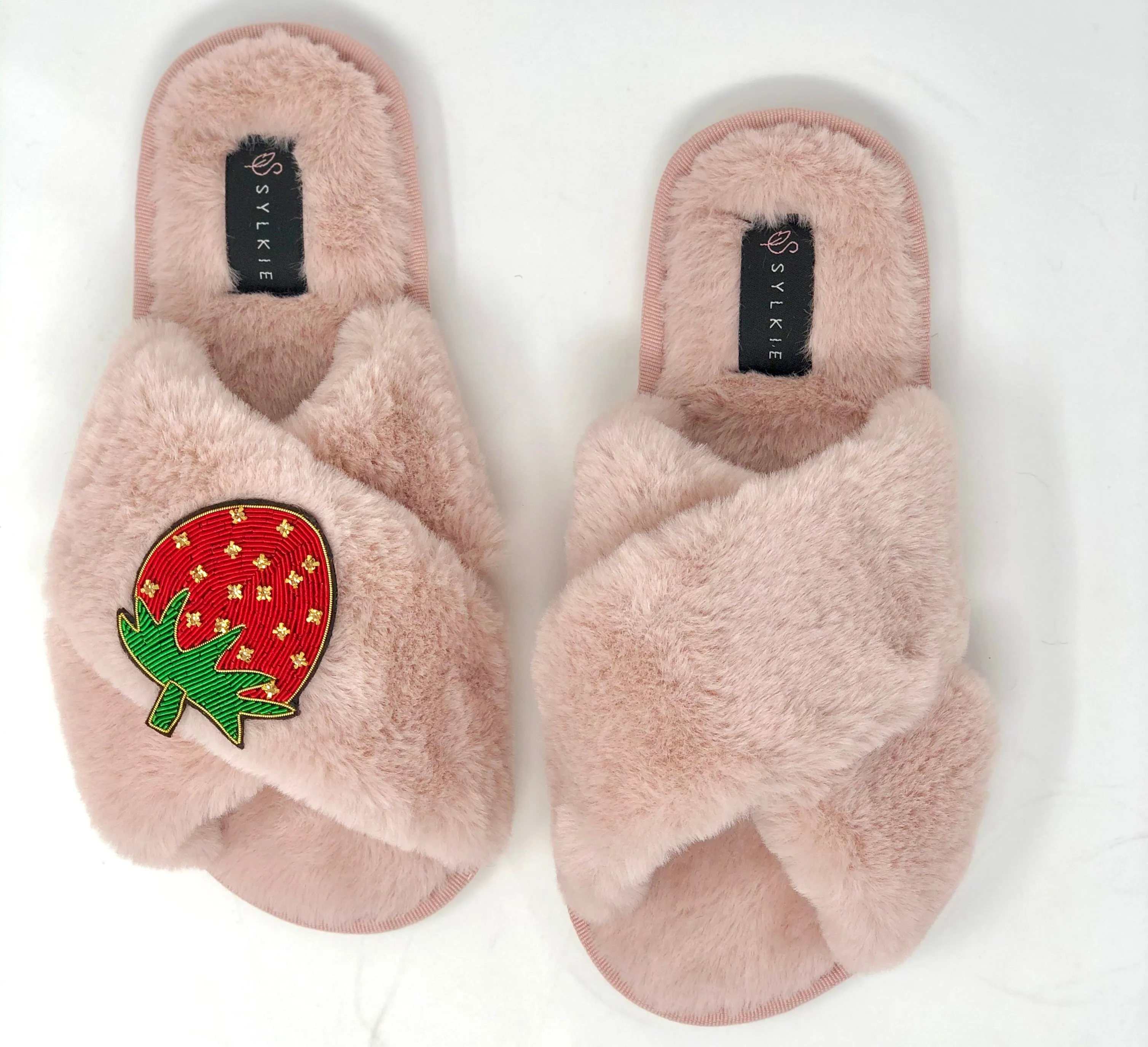 Strawberry Cross Slipper Pink