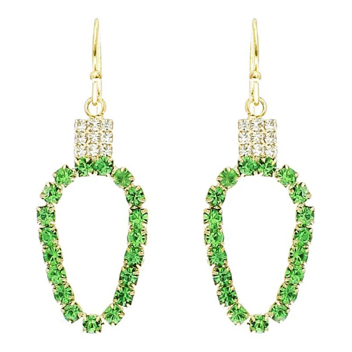 Subtle Elegance: Light Green Xmas Light Earring