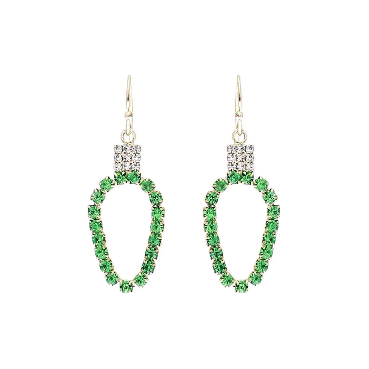 Subtle Elegance: Light Green Xmas Light Earring