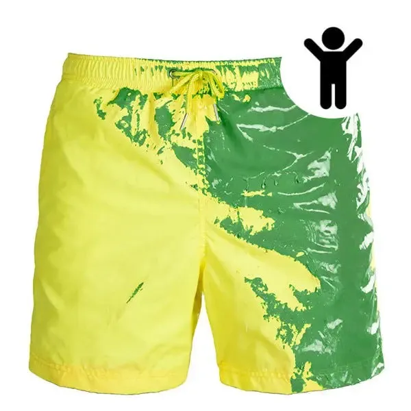 Temperature Sensitive Swim Trunks for Men & Kids