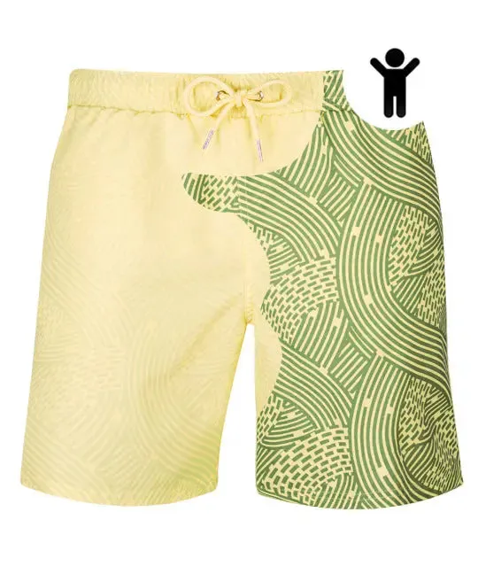 Temperature Sensitive Swim Trunks for Men & Kids