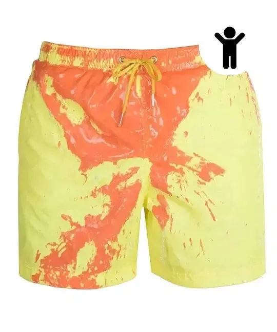 Temperature Sensitive Swim Trunks for Men & Kids