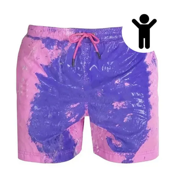 Temperature Sensitive Swim Trunks for Men & Kids