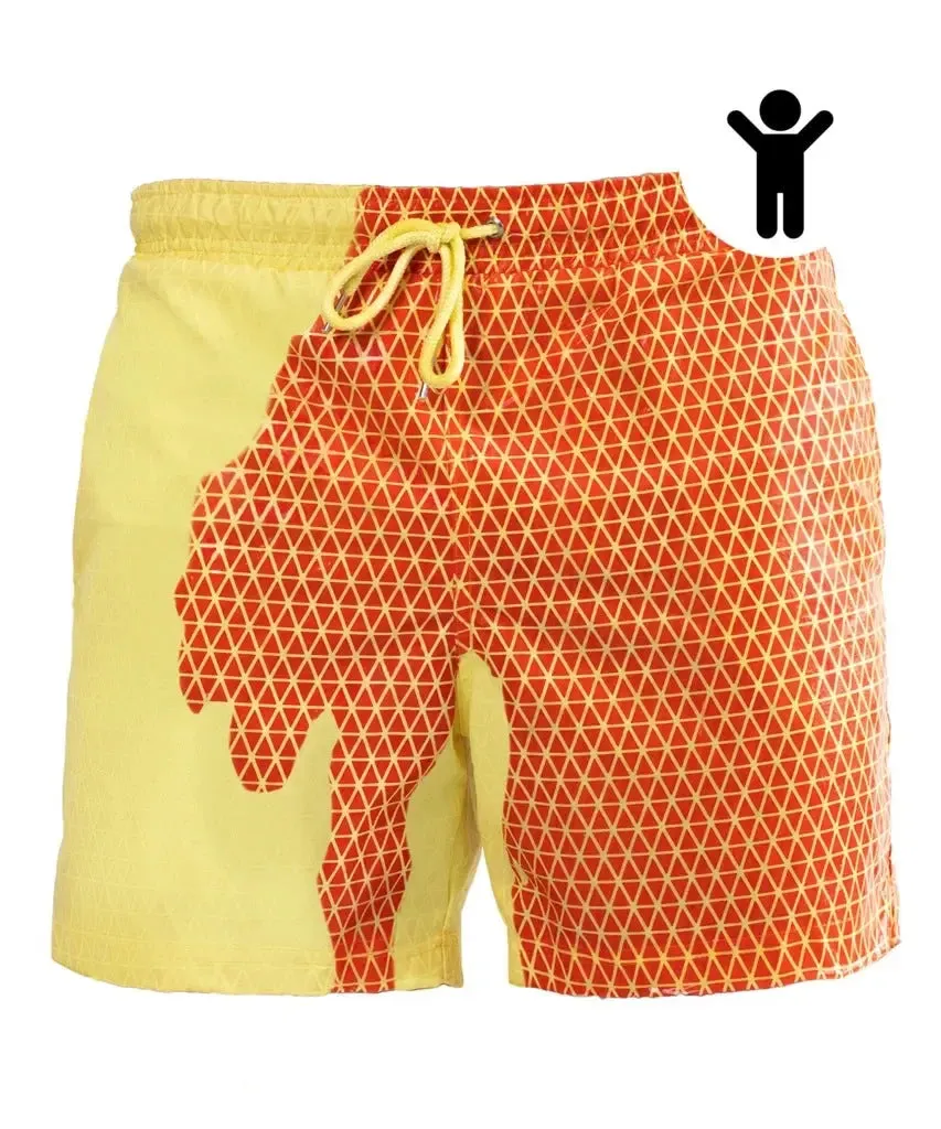 Temperature Sensitive Swim Trunks for Men & Kids