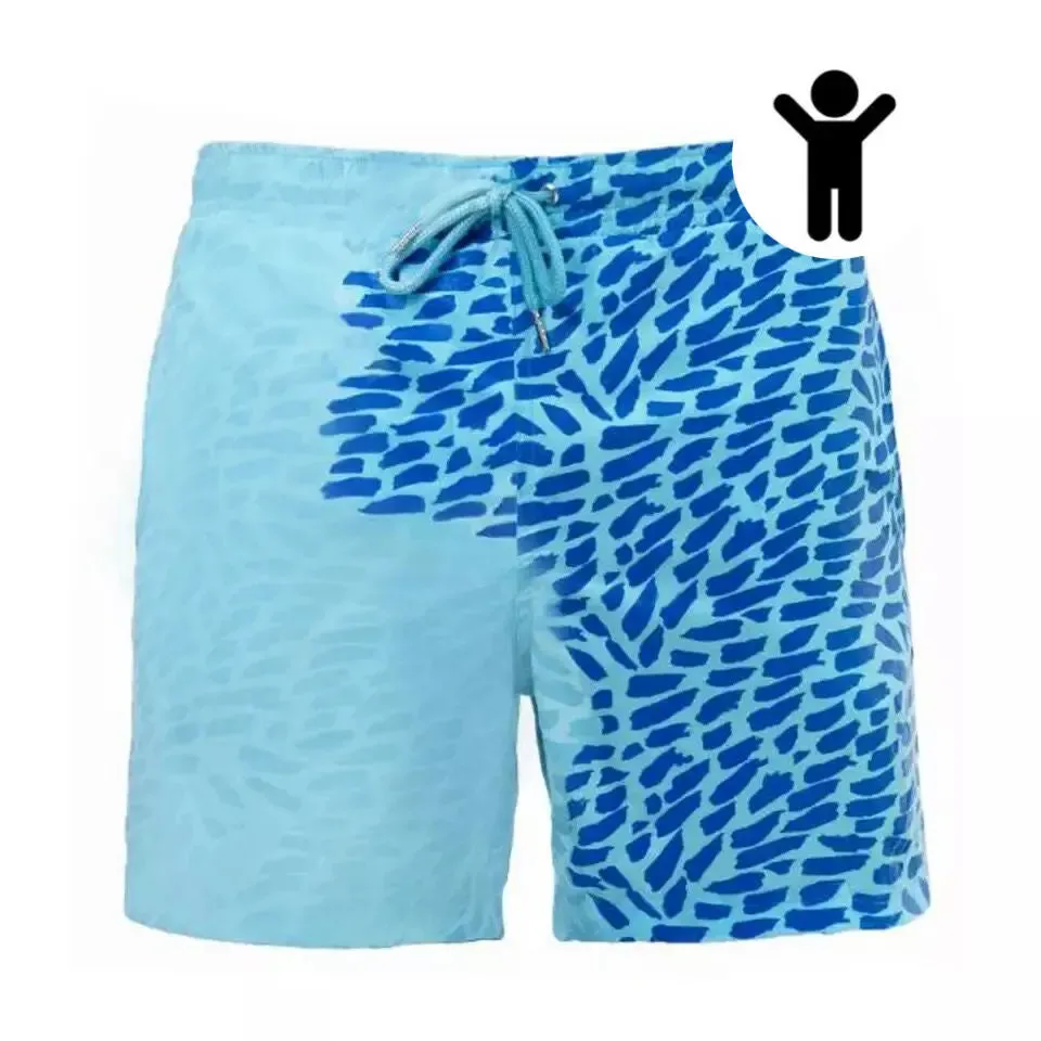 Temperature Sensitive Swim Trunks for Men & Kids