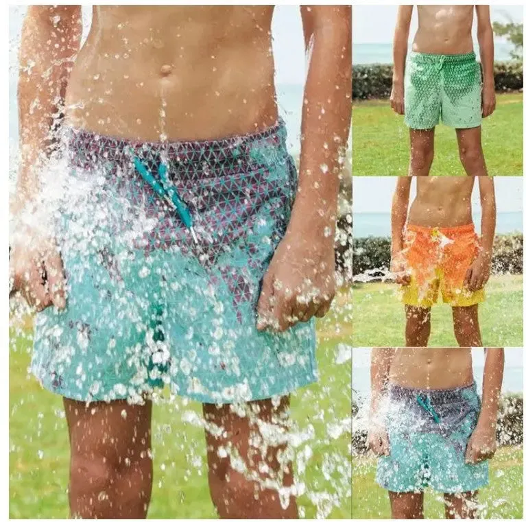 Temperature Sensitive Swim Trunks for Men & Kids