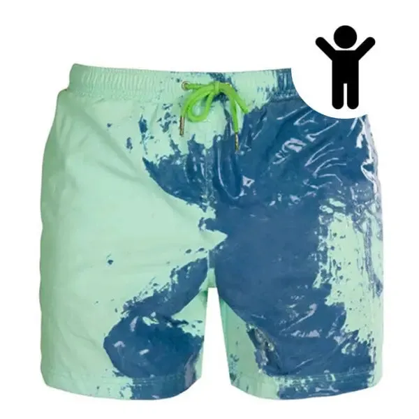 Temperature Sensitive Swim Trunks for Men & Kids