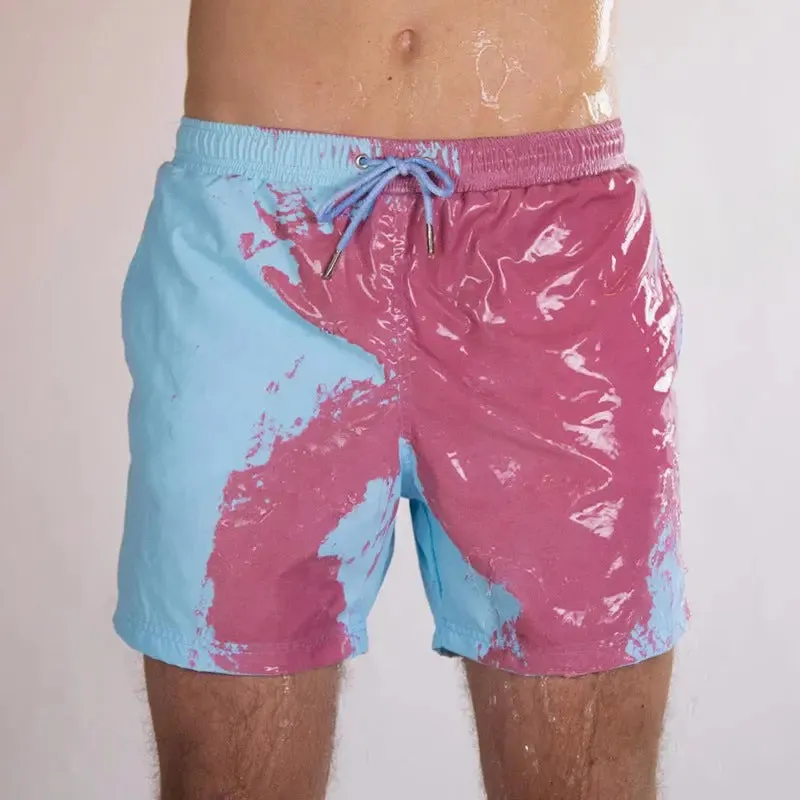 Temperature Sensitive Swim Trunks for Men & Kids