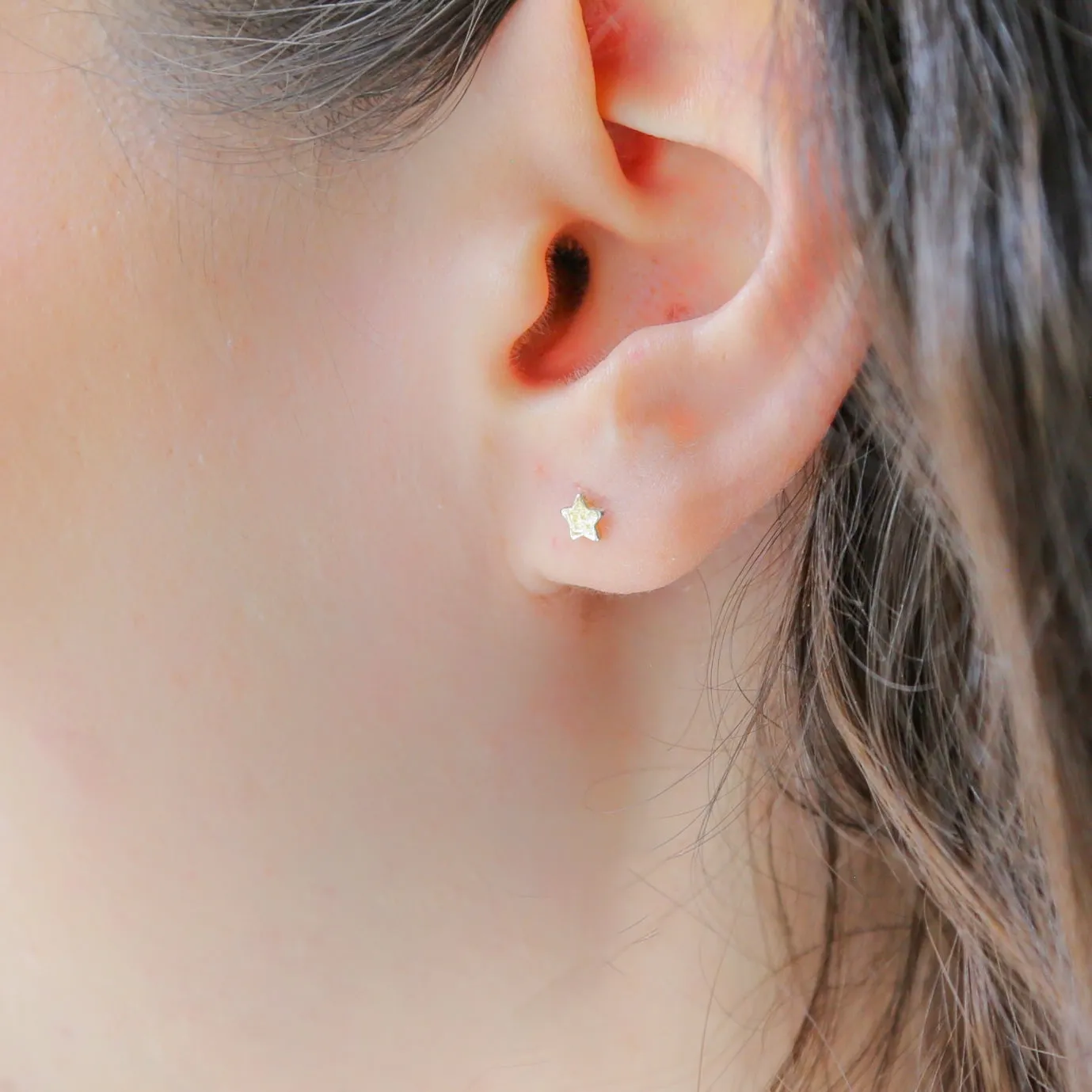 TINY STAR - Sterling Silver Stud Earrings