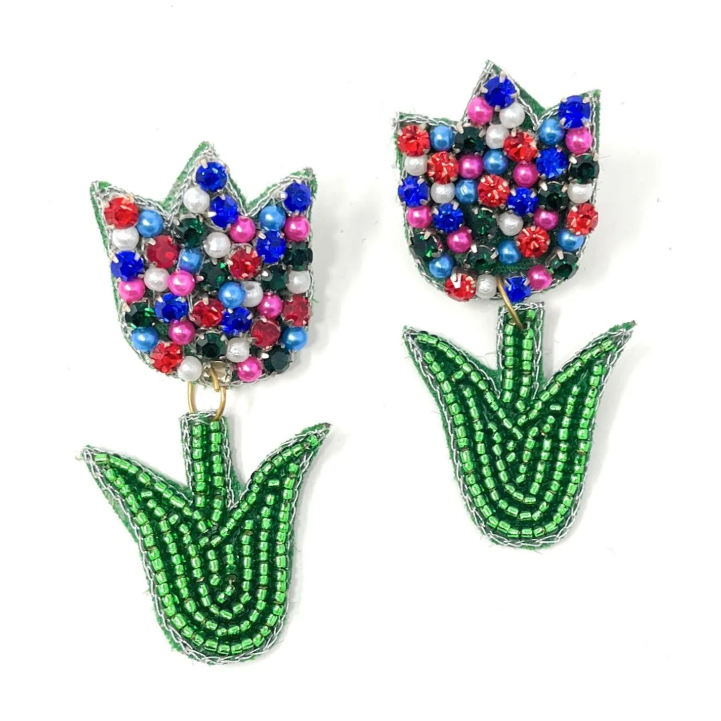 Tulip Beaded Earrings