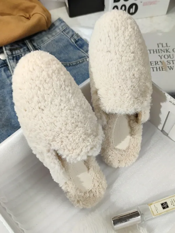 Women's Stylish Fuzzy House Slippers By Liv and Mia